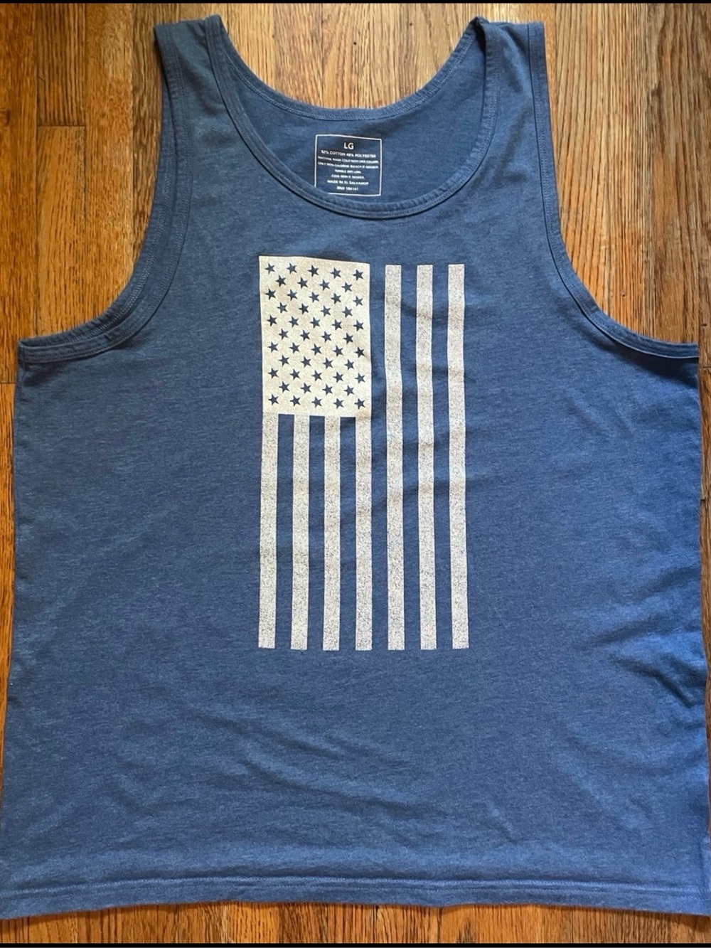 Men’s Tank Top with American Flag Graphic